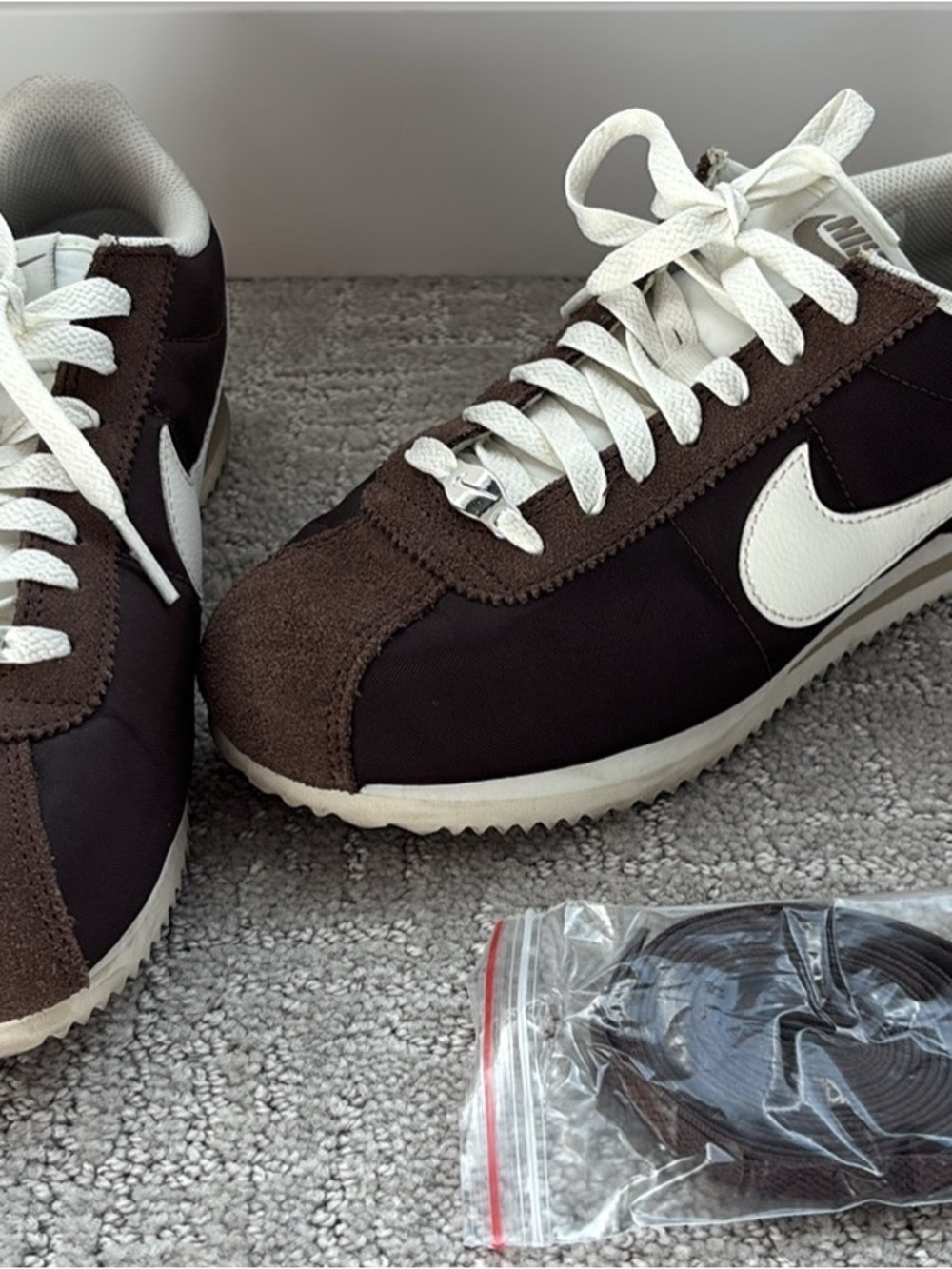 Nike Brown & White Cortez Sneakers